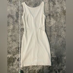 White short dress with mesh on sides